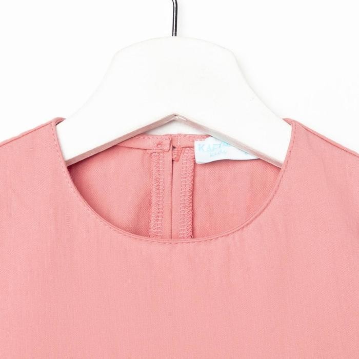 Платье детское с карманом KAFTAN, размер 32 (110-116 см), коралловое
