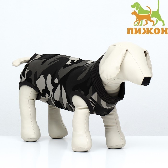 Попона послеоперационная, хлопок (ДС 41, ОГ 46-58 см, вес 15-30 кг), камуфляж