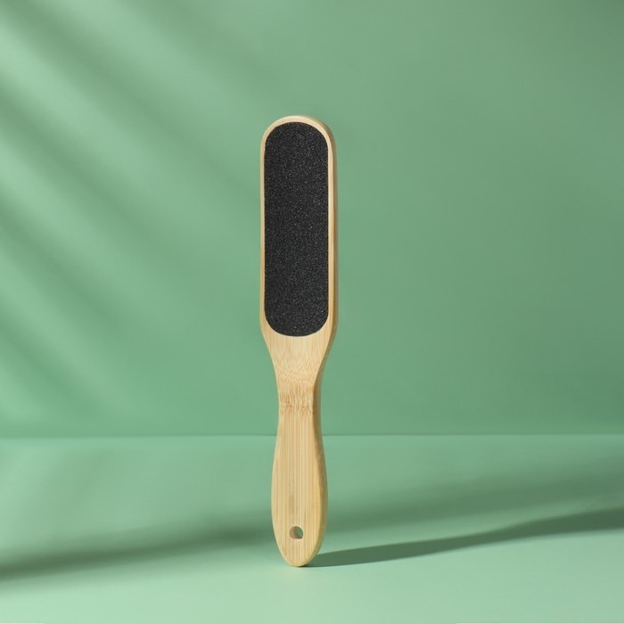 Пилка для пяток «BAMBOO», наждачная, двусторонняя, 23 см, бамбуковая