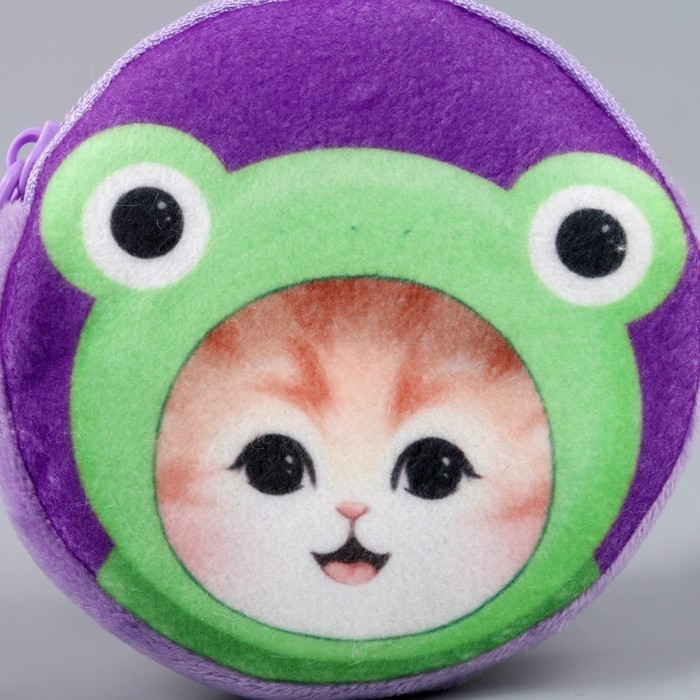 Кошелёк детский «Кошечка», плюшевый, МИКС (Цена за 8 шт.)