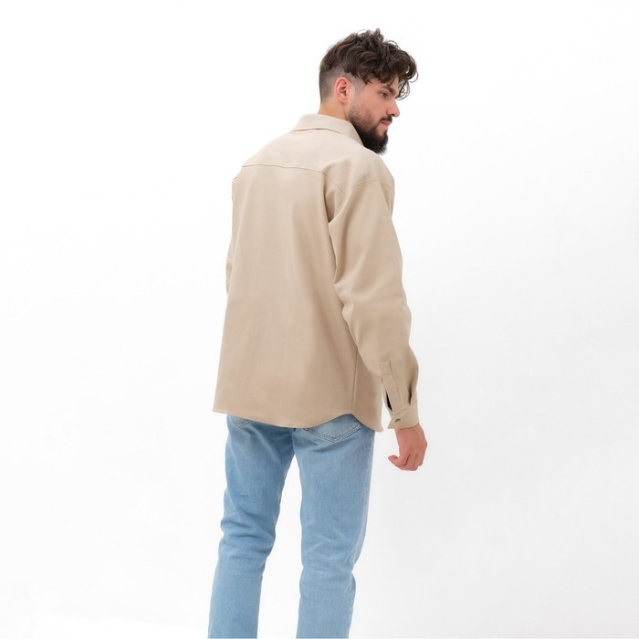 Рубашка мужская MIST oversize размер 48, молочный