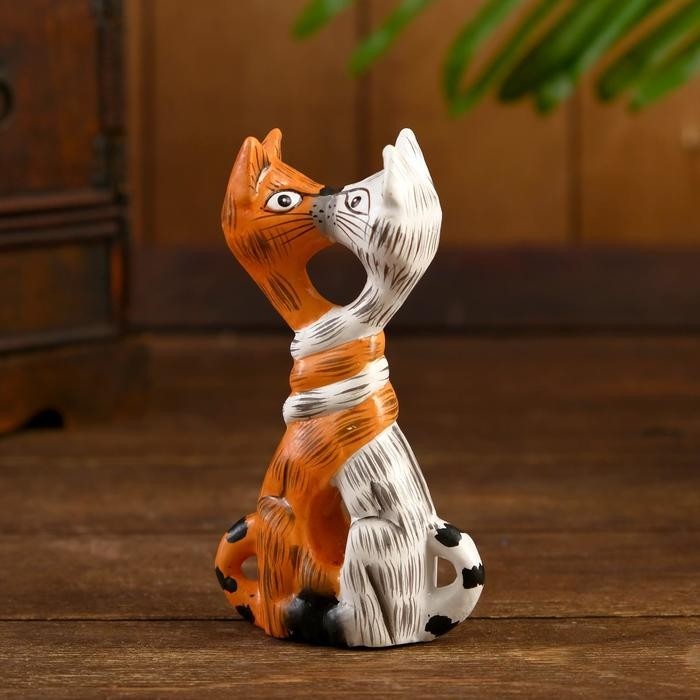 Фигура интерьерная «Целующиеся коты», 13×3.5×7 см, дерево