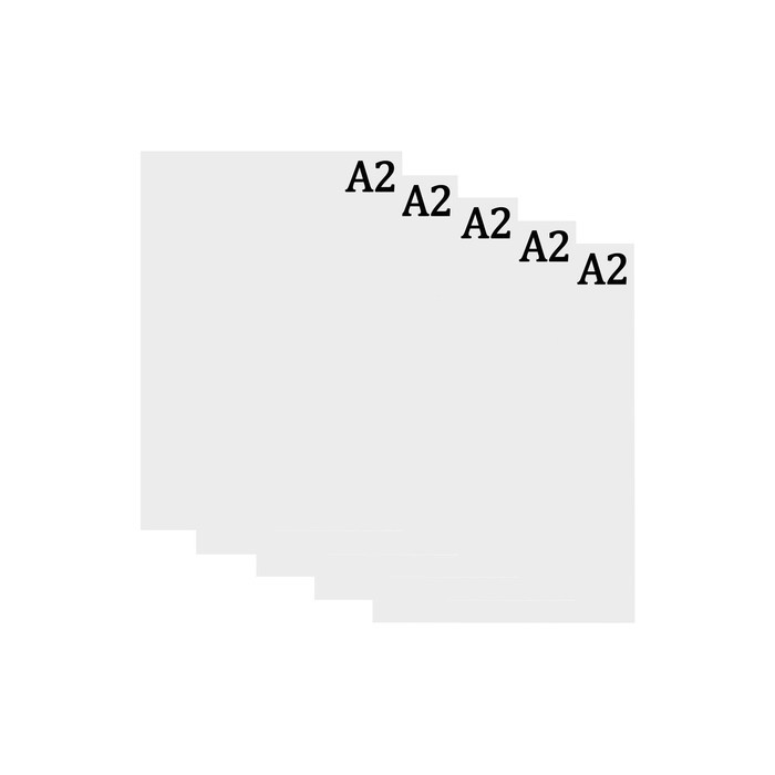 Набор ватманов чертёжных А2, 160 г/м², 5 листов (Цена за 2 шт.)
