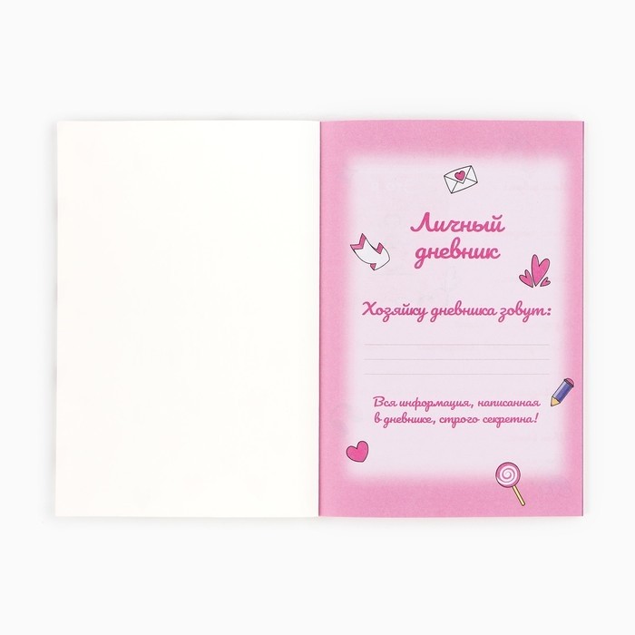 Личный дневник для девочки А5, 50 л. «Дневник моих секретов»