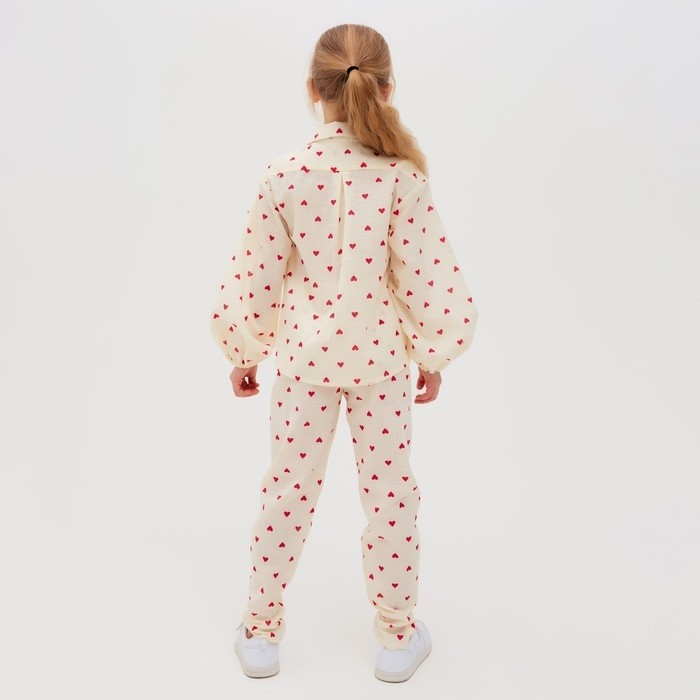 Брюки детские MINAKU: Cotton Collection, бежевые, рост 98 см