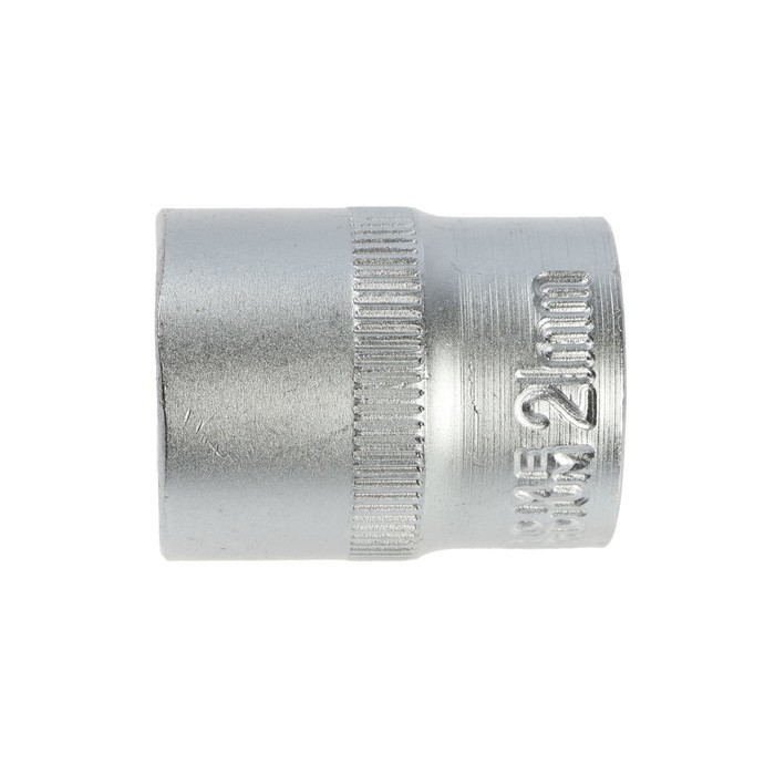 Головка торцевая шестигранная ТУНДРА, под квадрат 1/2", 21 мм, CrV (Цена за 2 шт.)