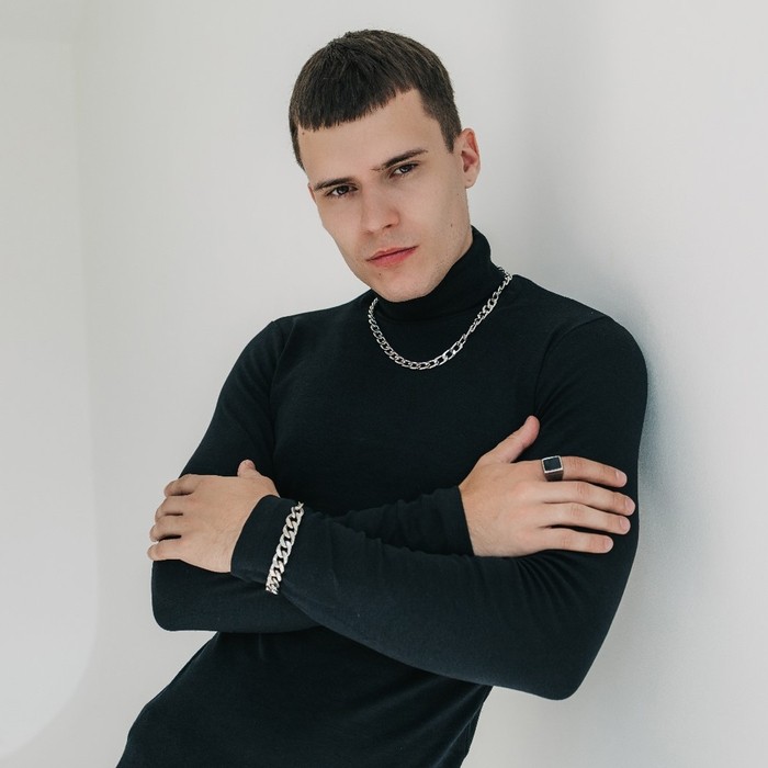 Цепочка на руку мужская «Цепь», классическая, 22 см, цвет серебро