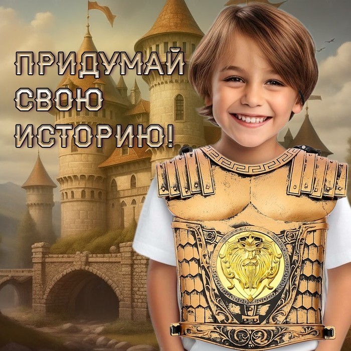 Набор рыцаря «Храбрый воин», детский, 3 предмета