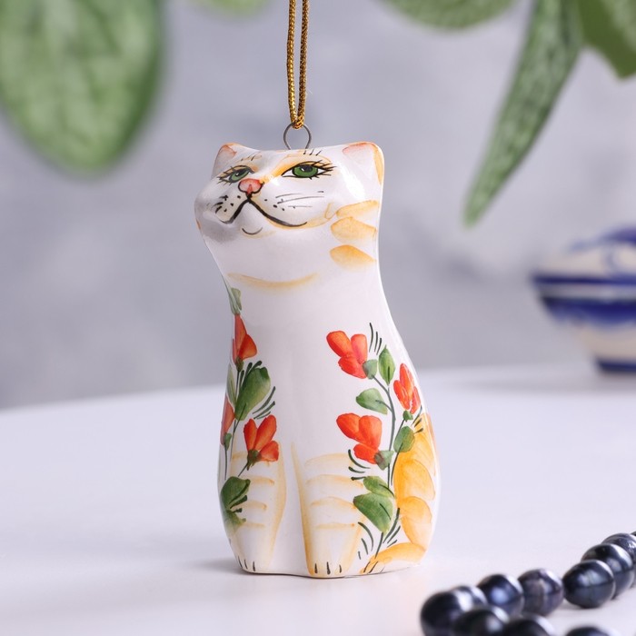 Фигурка керамика «Котик», 8 см, майолика