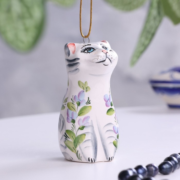 Фигурка керамика «Котик», 8 см, майолика