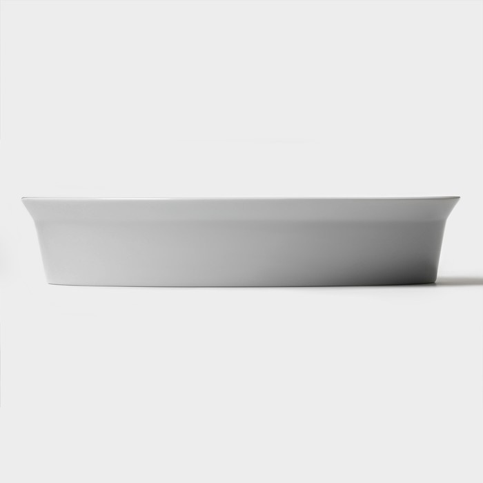 Форма для выпечки Magistro White gloss, 2.5 л, 34×22×6.5 см, жаропрочный фарфор, белая