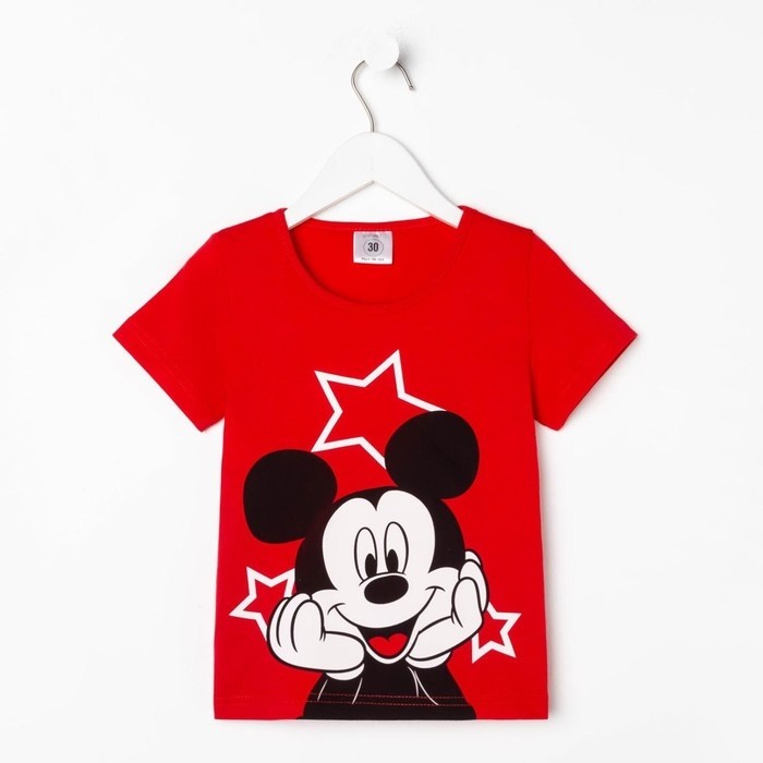 Футболка детская Disney «Микки Маус», рост 110-116 см (32), красная