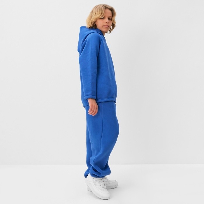 Костюм детский (худи, брюки) MINAKU: Basic Line KIDS, oversize, синий, рост 110 см