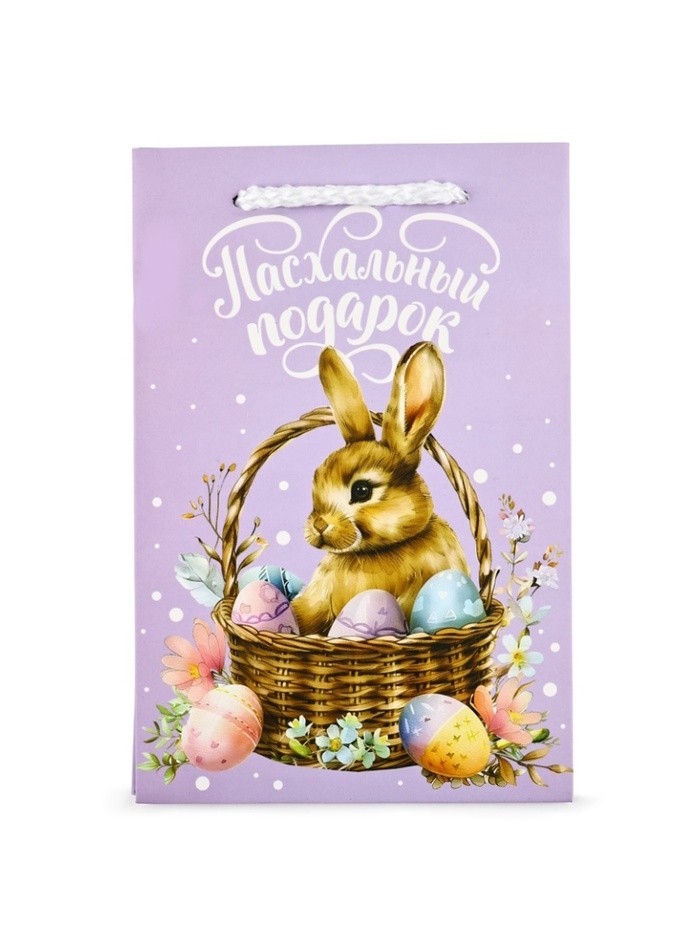 Пакет подарочный под кулич «Пасха», заяц, 12 х 18 х 12 см (Цена за 2 шт.)