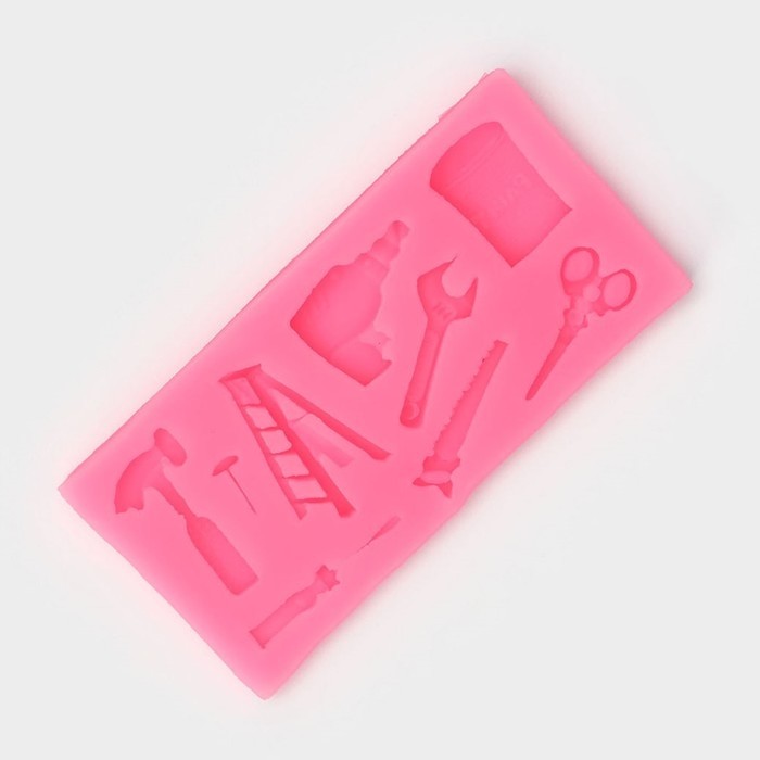 Молд «Инструменты», силикон, 10.5×5×1 см, МИКС (Цена за 2 шт.)