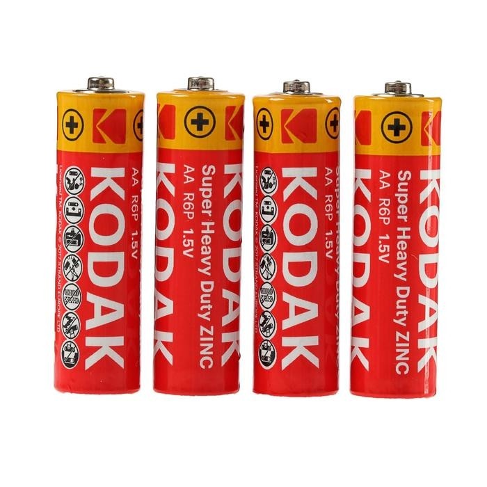 Батарейка солевая Kodak Extra Heavy Duty, AA, R6-4BL, 1.5В, блистер, 4 шт. (Цена за 2 шт.)