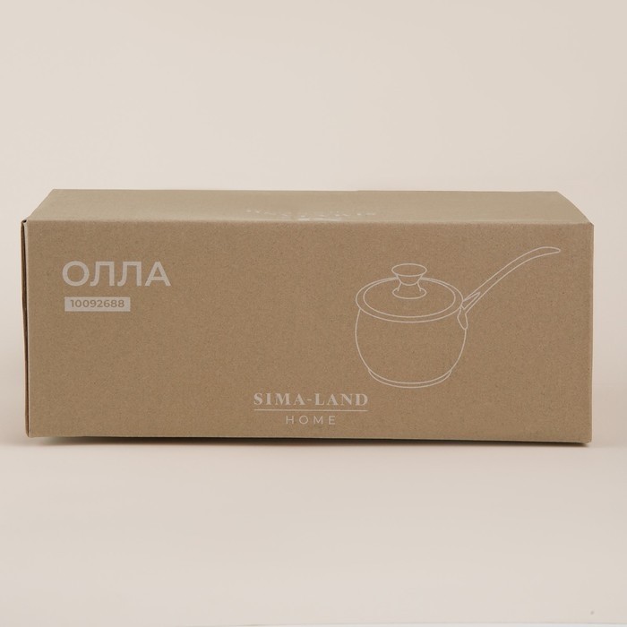 Ковш SL Home «Олла», 1.5 л, d=16 см, h=7.5 см, с крышкой, индукция, нержавеющая сталь