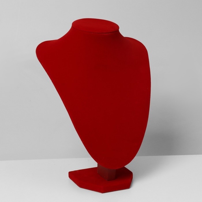 Бюст для украшений, 17.5×13×25 см, h=25 см, красный