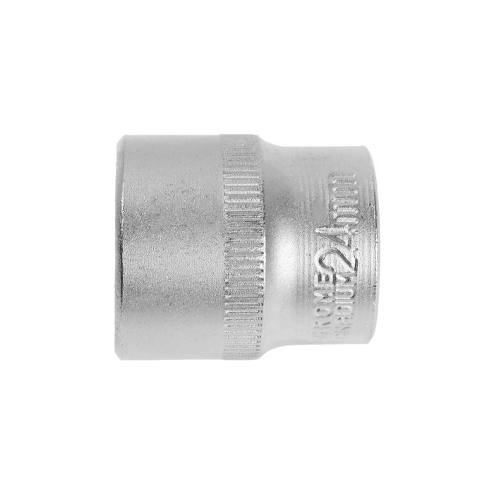 Головка торцевая шестигранная ТУНДРА, под квадрат 1/2", 24 мм, CrV