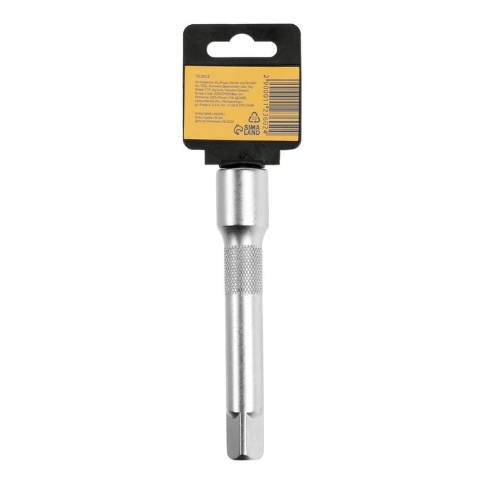 Удлинитель для воротка ТУНДРА, квадрат 1/2", 125 мм, CrV