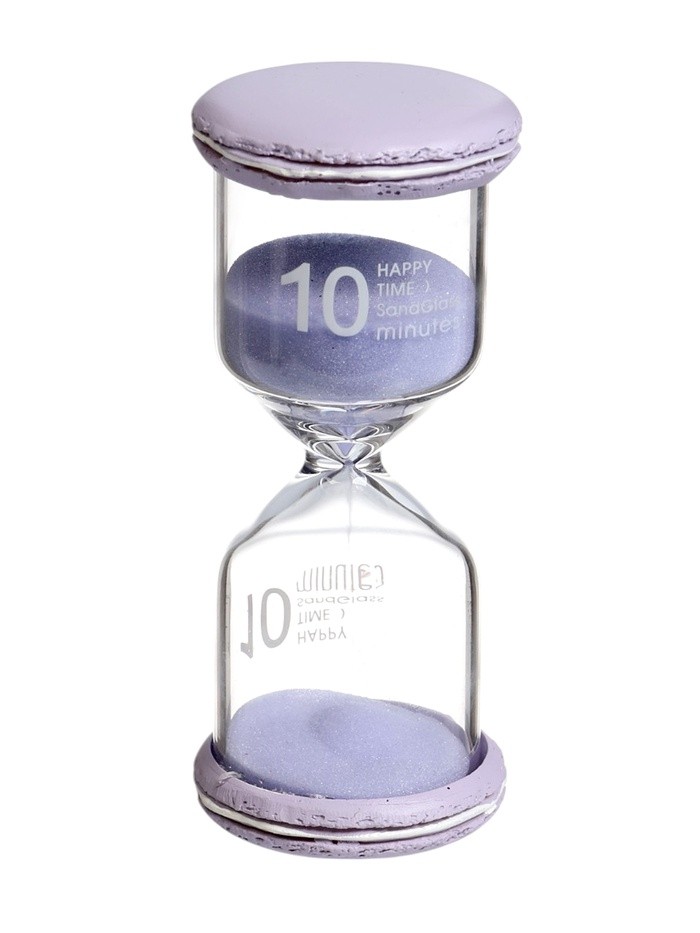 Песочные часы на 10 минут «Макарун», 4.4×9.8 см, фиолетовые