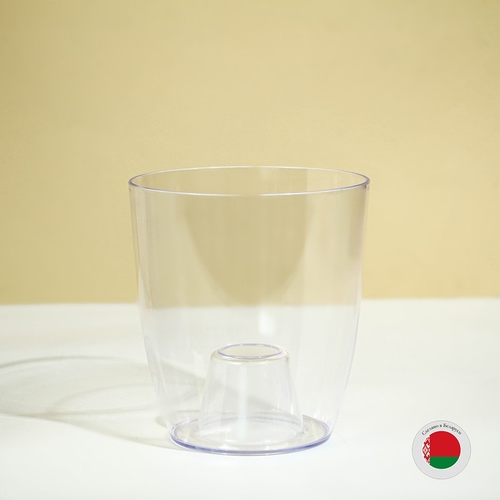 Горшок для орхидей, 2 л, 14,8 × 16,2 см, круглый, пластик, прозрачный
