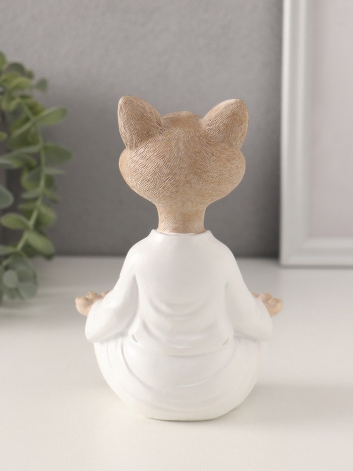 Фигурка полистоун «Кот дзен», 10×6.5×15 см