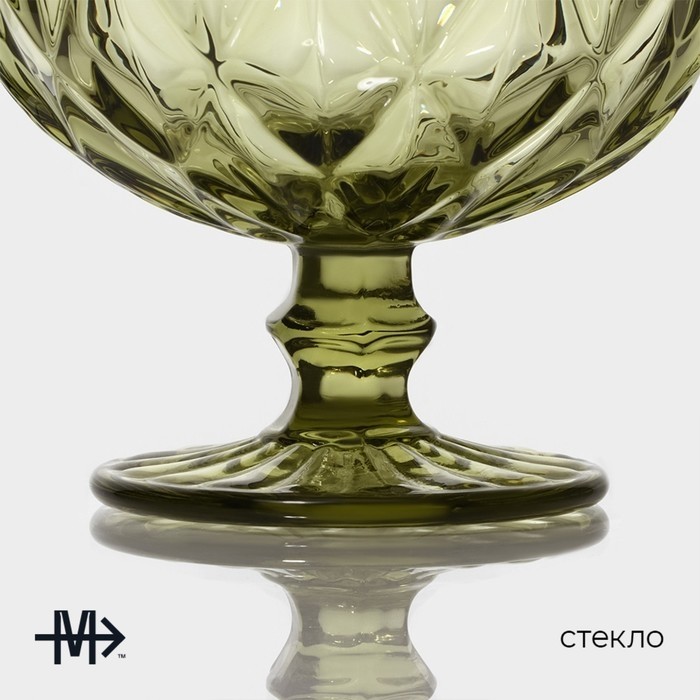Креманка Magistro «Круиз», 350 мл, d=12 см, стекло, зелёная