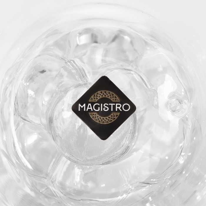 Стакан с двойными стенками Magistro «Дуо. Виноград», 200 мл, 8.5×9 см, стекло, прозрачный