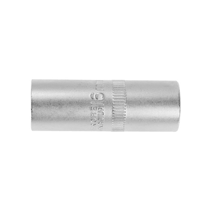 Головка свечная шестигранная ТУНДРА, под квадрат 1/2", 16 мм, CrV