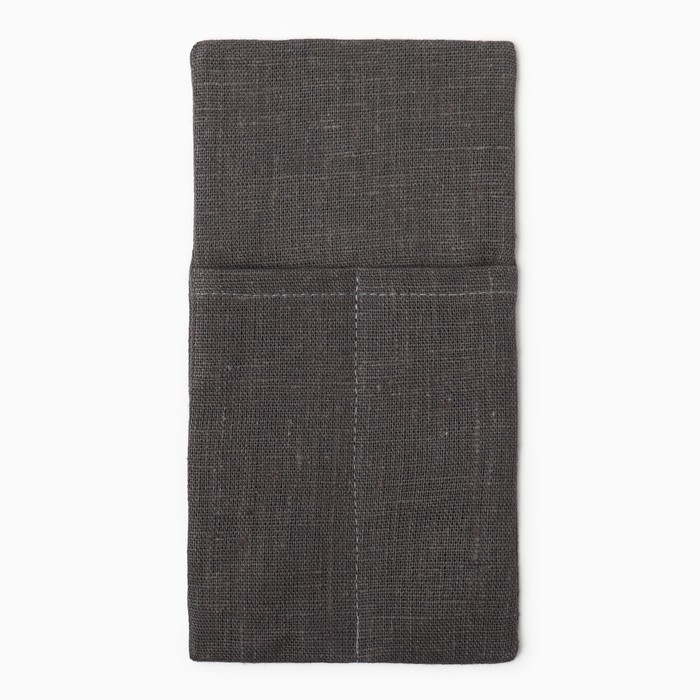 Набор конвертов для приборов Home collection graphite-4 шт., 22×10 см, 100%лён