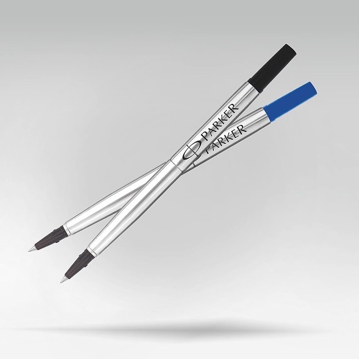 Стержень д/ручки-роллера Parker Cartridge Quink, синий, тонкий 0.5мм, 1950322