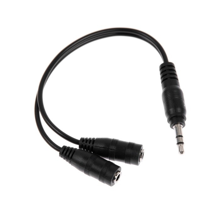Переходник Exployd EX-K-1415, Jack 3.5 - 2xJack 3.5,  для микро и наушников, 0.2 м, черный