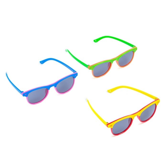 Очки солнцезащитные детские OneSun, UV 380, 13.5×13×5 см, микс, стёкла тёмные