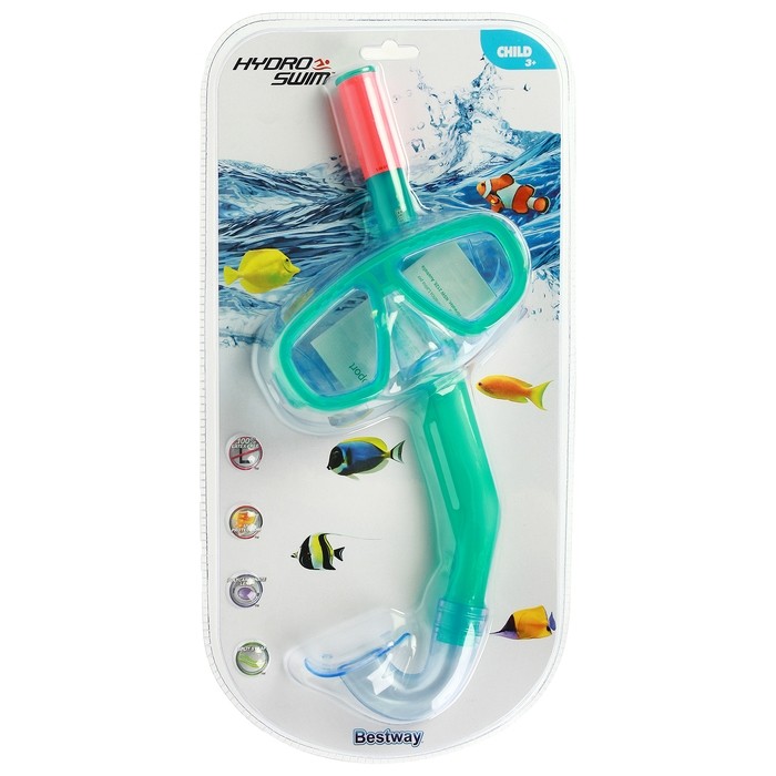 Набор для плавания Bestway Fun 24018, маска, трубка, от 3 лет, МИКС