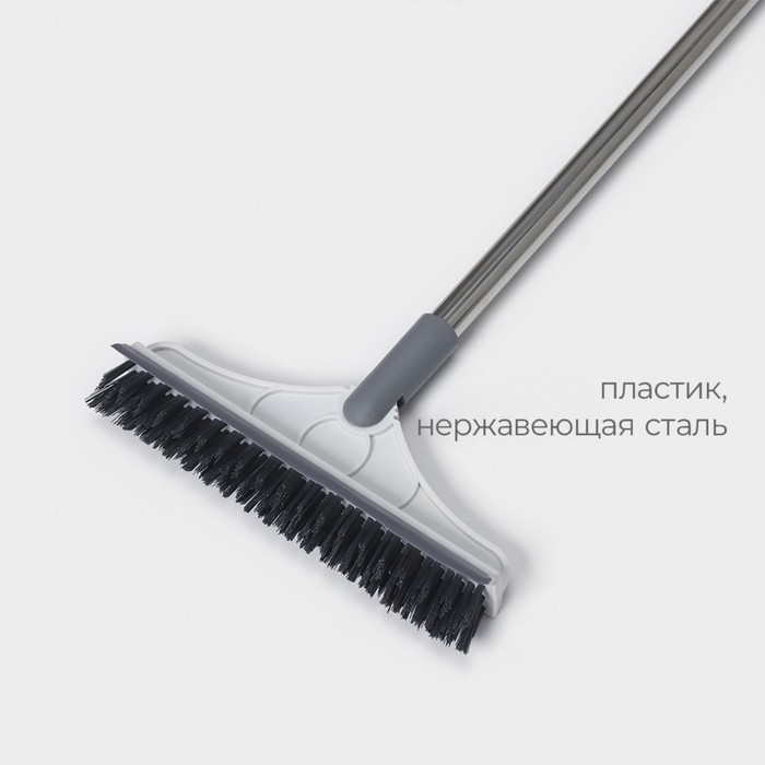 Щётка для пола и мытья труднодоступных мест, стыков, с водосгоном Raccoon, ворс углом, 3 см, 107×22×4.5 см