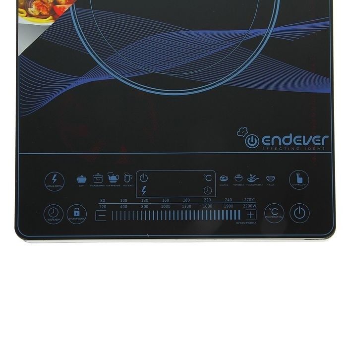 Плитка индукционная Endever Skyline IP-32, 2200 Вт, 1 конфорка, 8 программ, черная