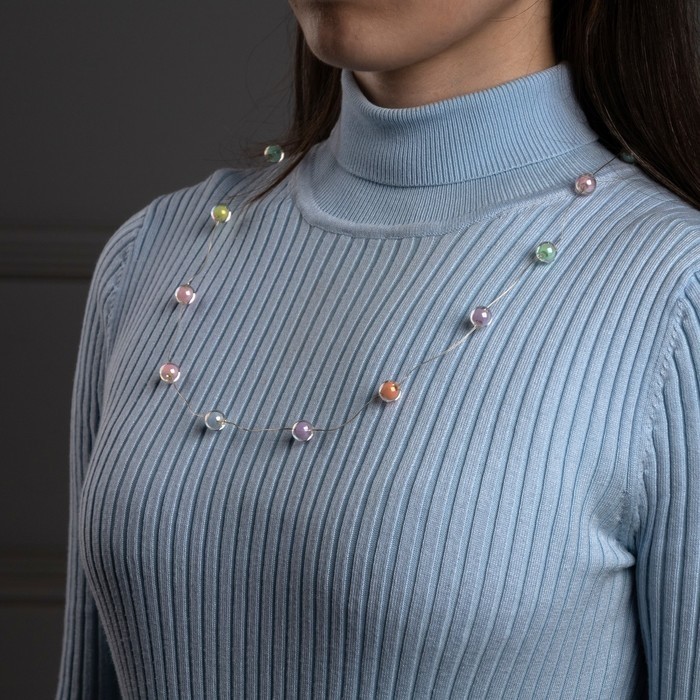 Светодиодные бусы «Бусинки», 80 см, LED(1608)-16-4.6V, AG13×3 (в компл.), 3 режима, свечение тёплое белое