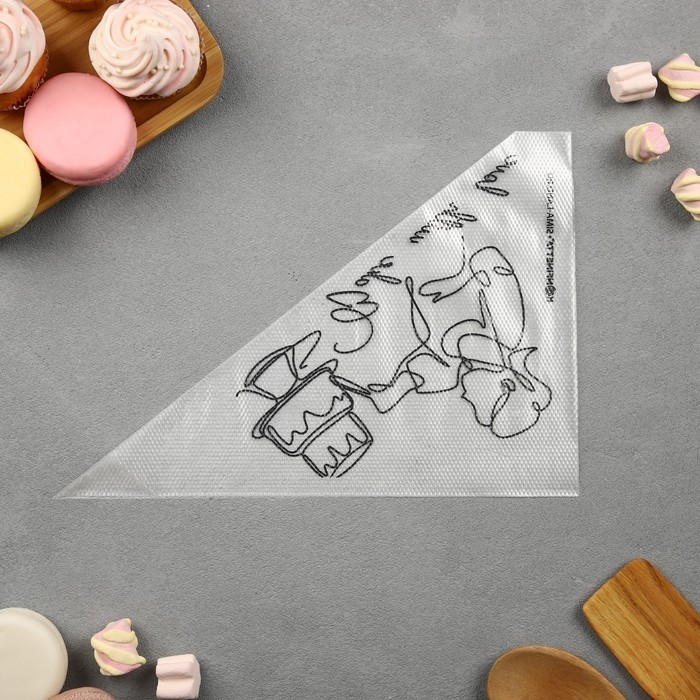Кондитерские мешки Bake with love, (L) 38×24 см, 50 шт., KONFINETTA