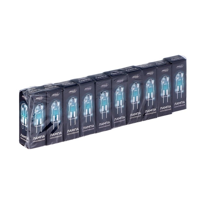 Лампа галогенная Luazon Lighting, G4, 35 Вт, 12 В, набор 10 шт. (Цена за 2 шт.)