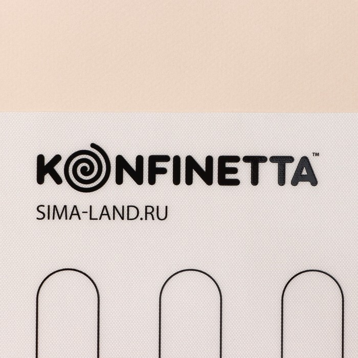 Коврик для выпечки армированный KONFINETTA «Эклер», силикон, 40×60 см, 0.4 мм, белый