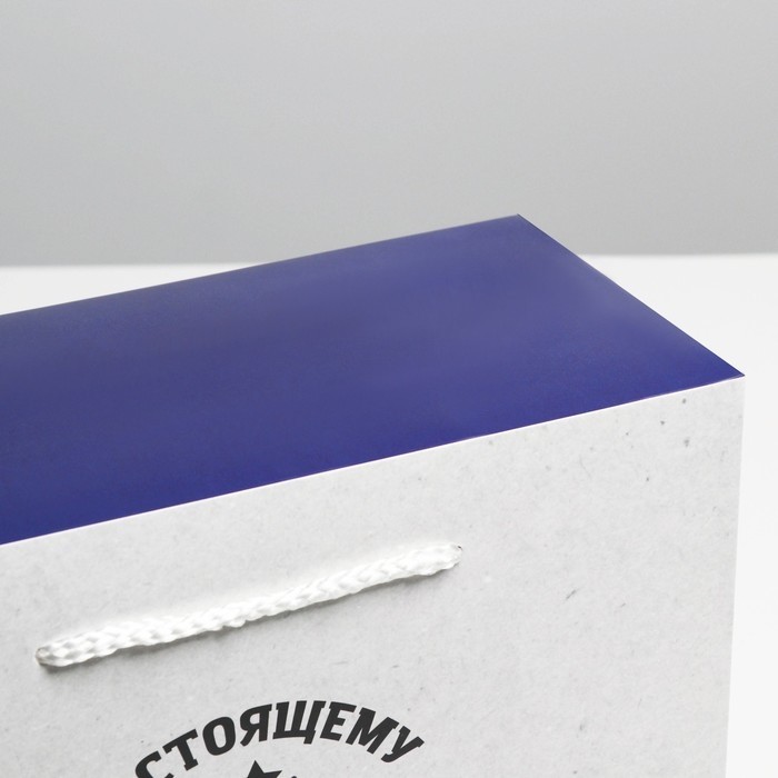 Пакет—коробка, подарочная упаковка, «Настоящему мужчине», 28 х 20 х 13 см