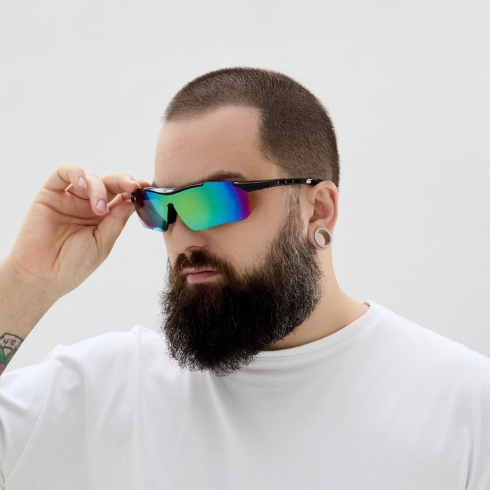 Очки солнцезащитные спортивные велосипедные, uv 400, дужка 11.7 см, ширина 16.5 см