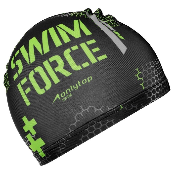 Шапочка для плавания детская ONLYTOP SWIM FORCE, тканевая, обхват 46-52 см