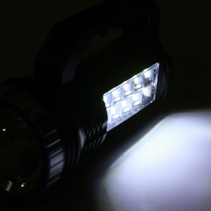 Фонарь светодиодный аккумуляторный ручной, 1200 мАч, 11 LED, 2 режима, 17 х 9.5 х 7.3 см