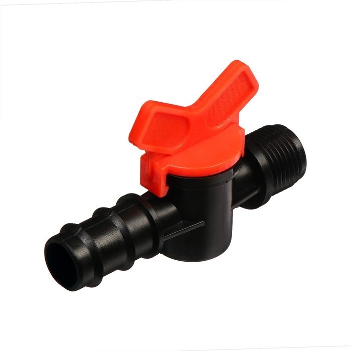 Клапан регулирующий, наружная резьба 3/4", для шланга 3/4" (19 мм), пластик (Цена за 2 шт.)