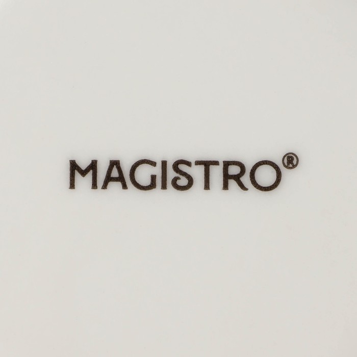 Кружки Magistro Real Marble, 400 мл, набор 2 шт., фарфор, белые