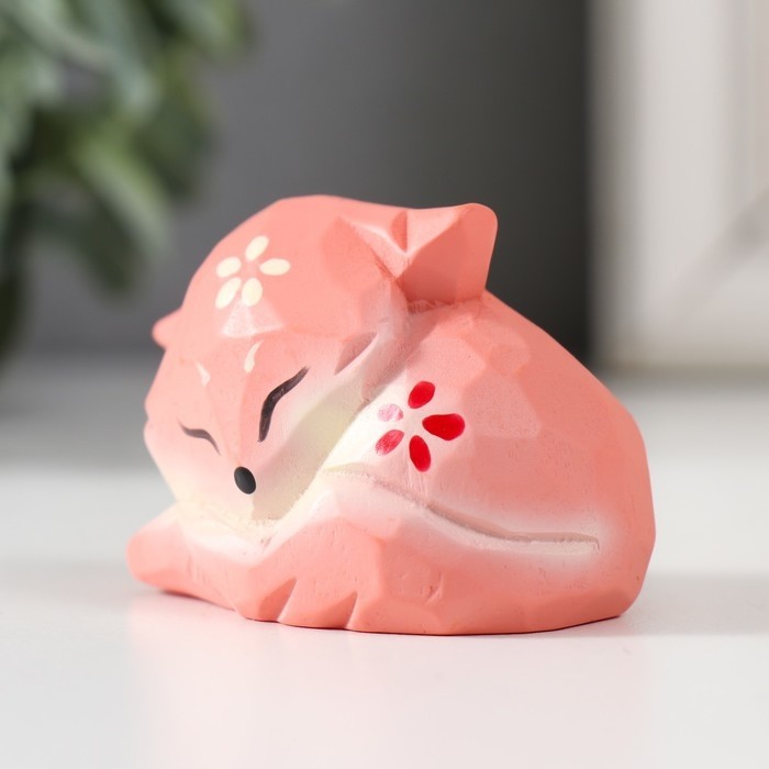 Фигурка полистоун «Спящий лисенок», 6.5×4.5×4.5 см