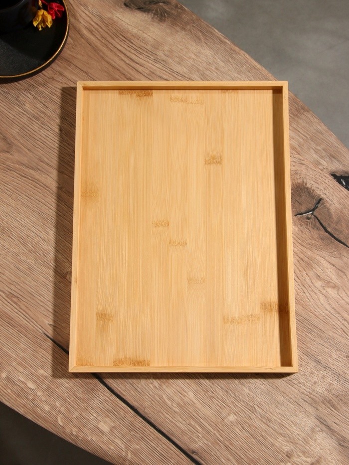 Поднос, 37×27×1.5 см, бамбук