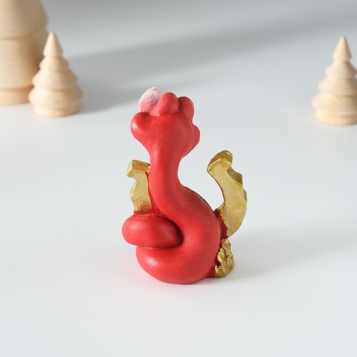 Фигурка полистоун «Змейка с подковой», 5.5×4×8 см, МИКС